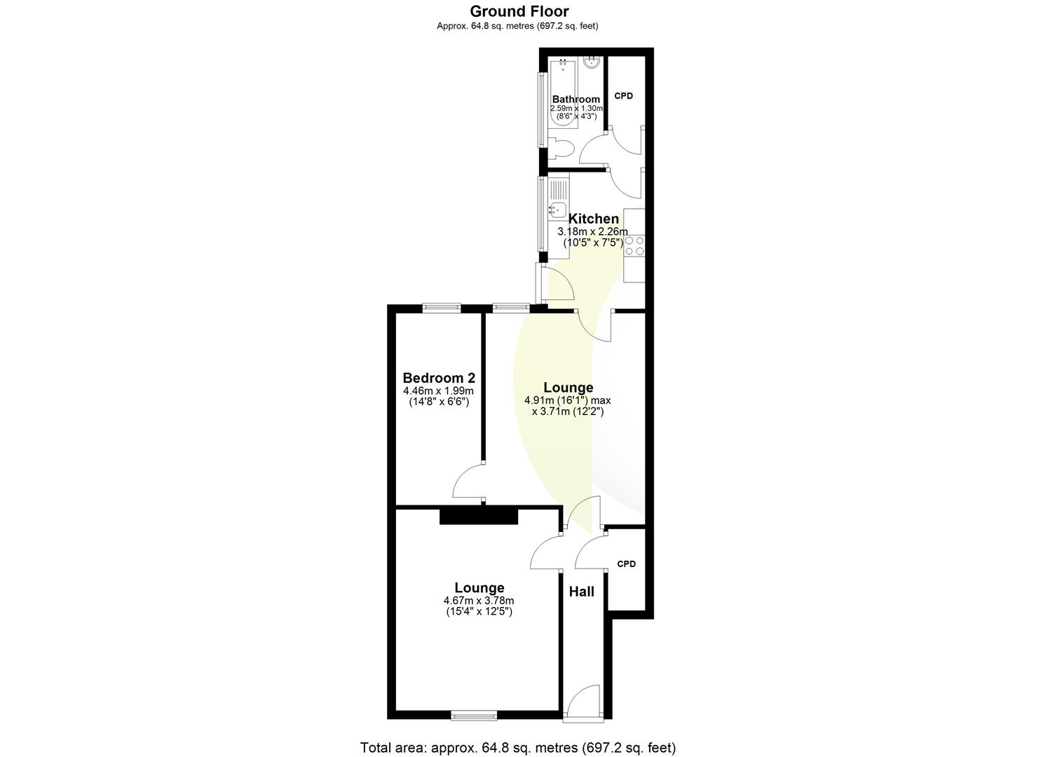 Floorplan.Vicarage Street, North Shields